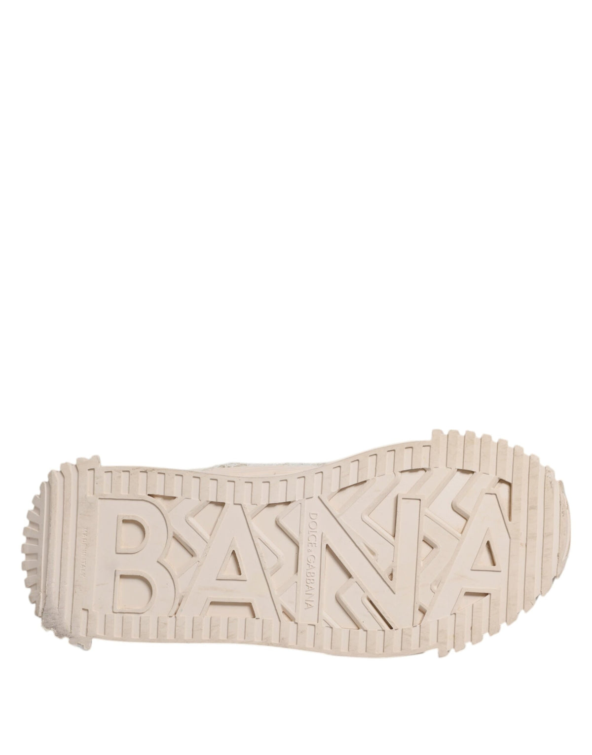 Dolce & Gabbana White Lace NS1 Low Top Sneakers