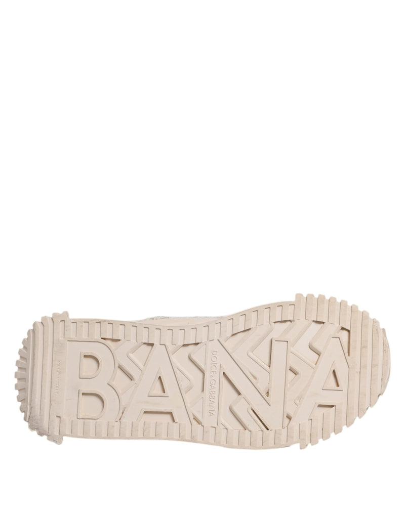 Dolce & Gabbana White Lace NS1 Low Top Sneakers