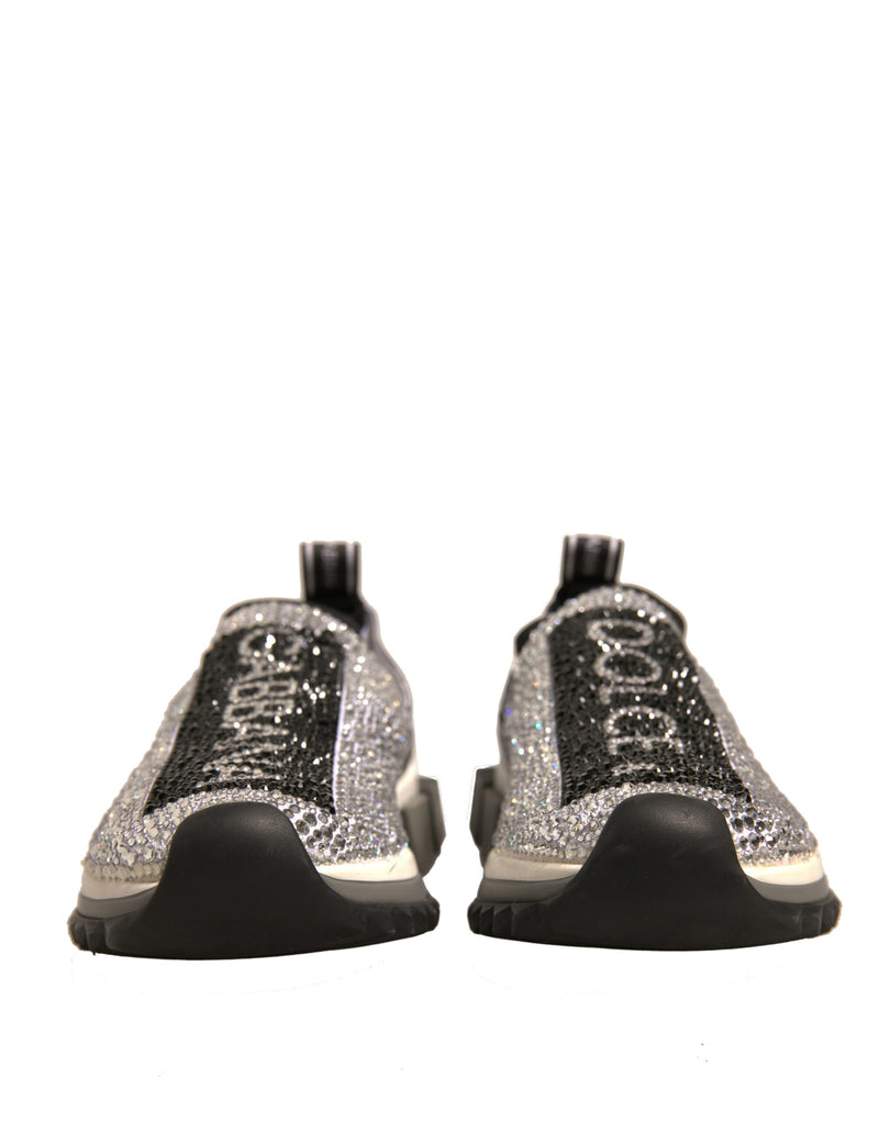 Dolce & Gabbana Sorrento Sneakers avec Strass Argentés