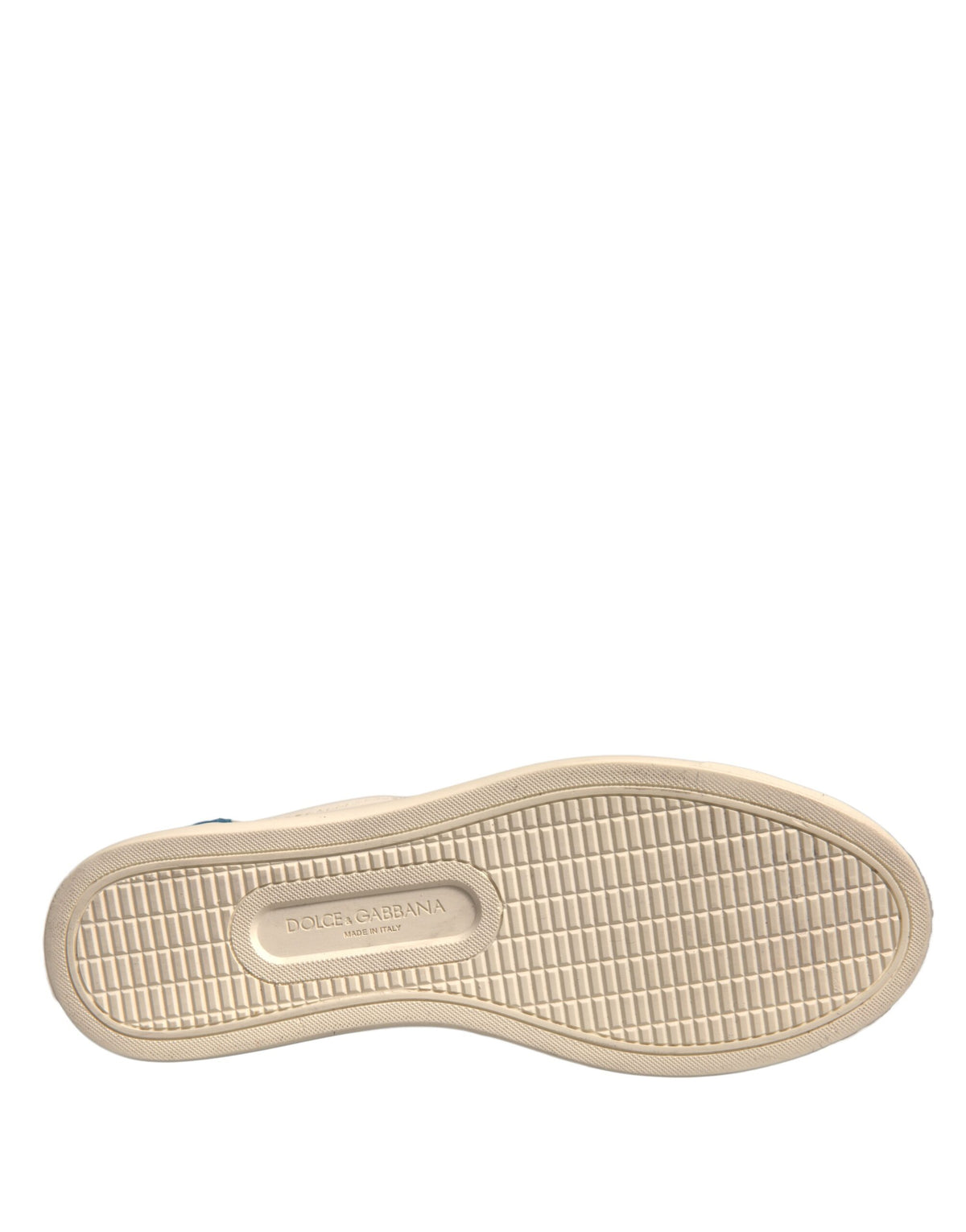 Dolce & Gabbana White Suede Leather Low Top Sneakers