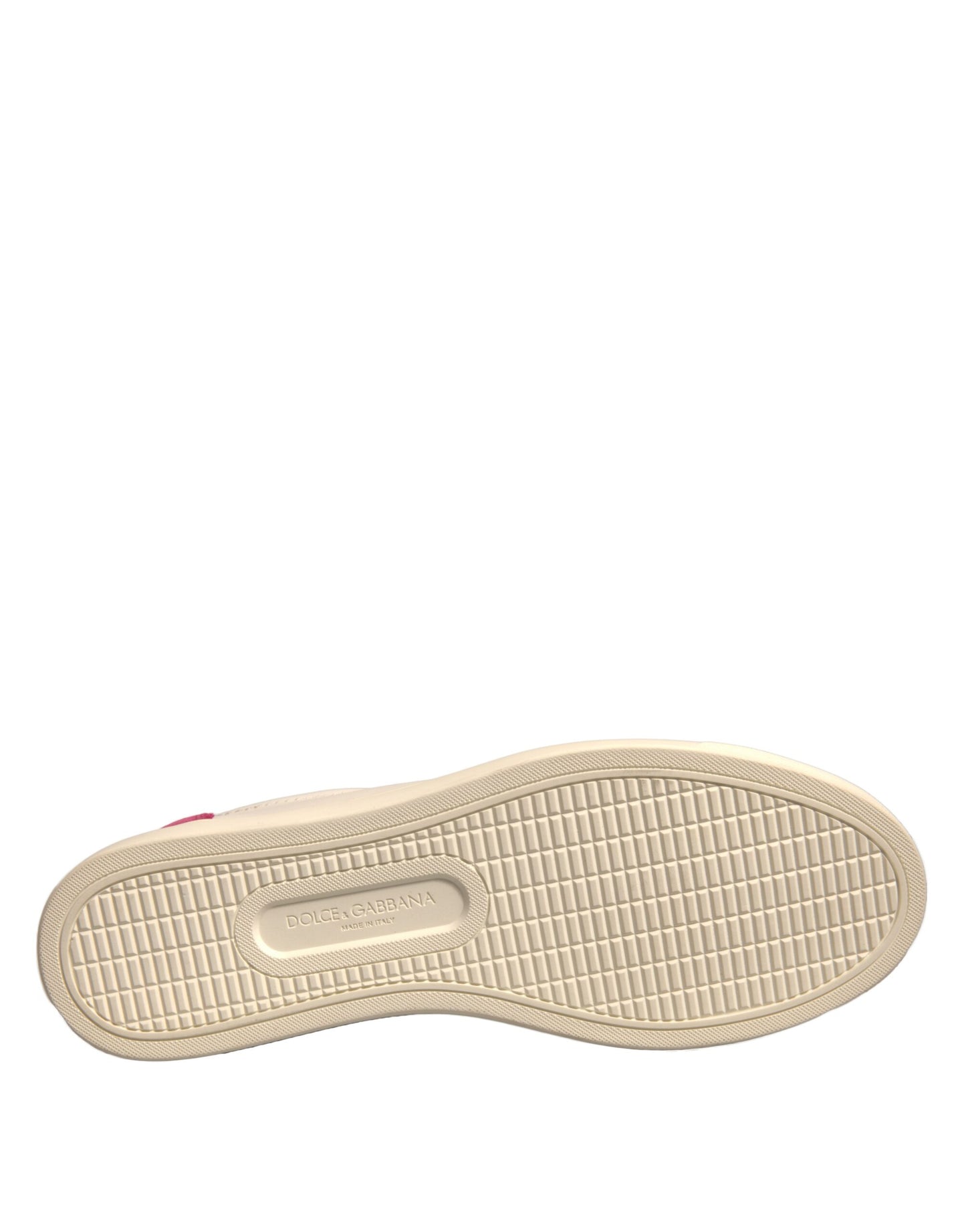 Sneakers basses en cuir suédé blanc Dolce & Gabbana