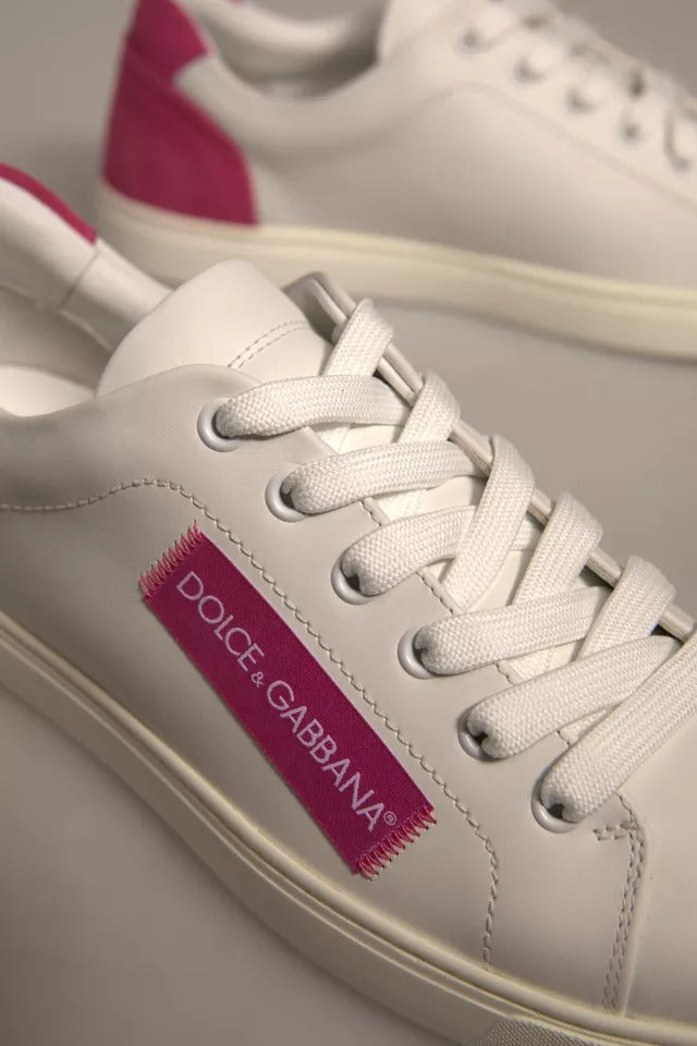 Sneakers basses en cuir suédé blanc Dolce & Gabbana