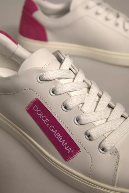 Sneakers basses en cuir suédé blanc Dolce & Gabbana