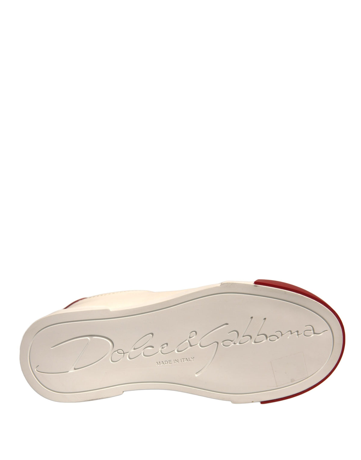 Dolce & Gabbana Portofino Sneakers - White Leather with Logo