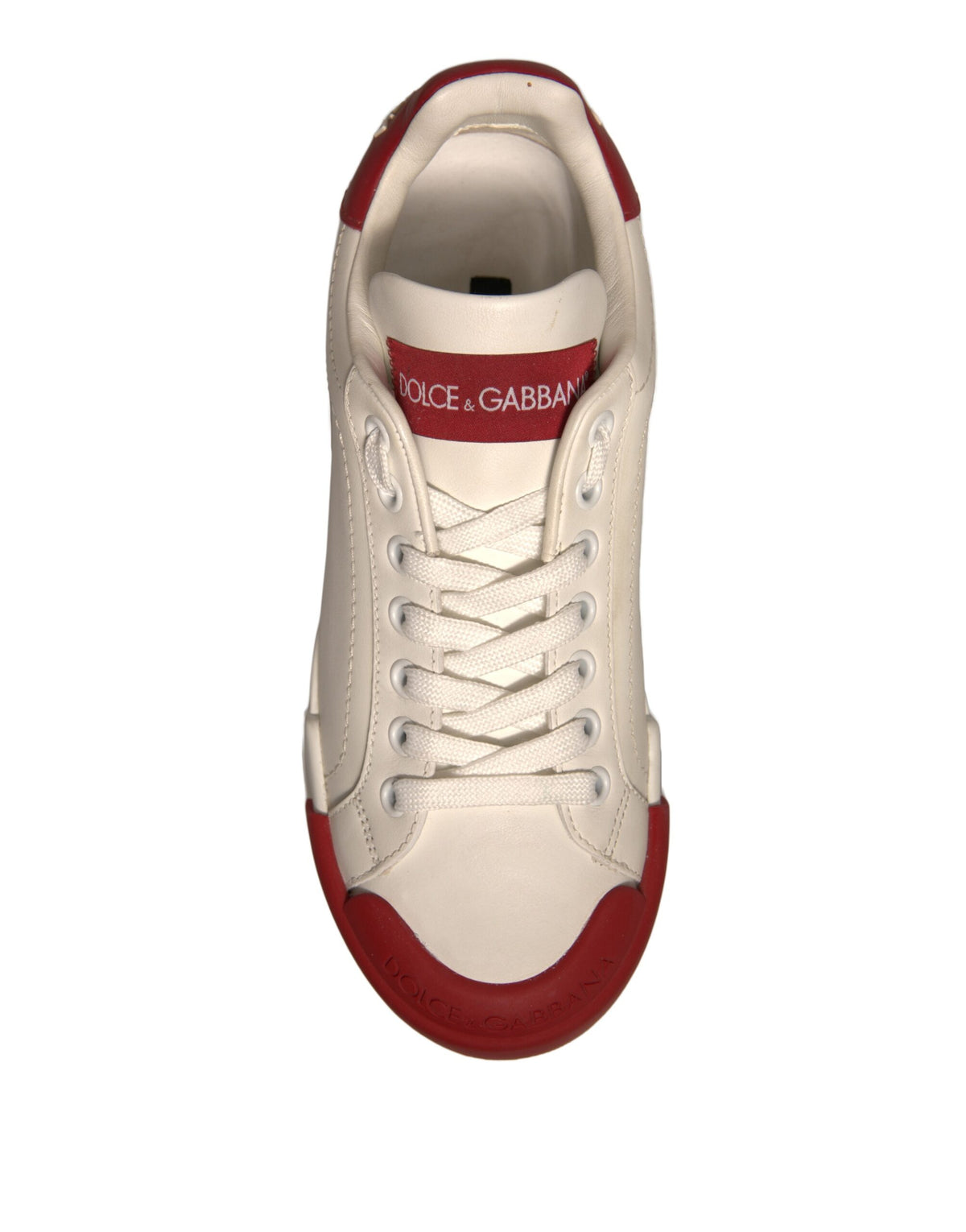 Dolce & Gabbana Portofino Sneakers - White Leather with Logo