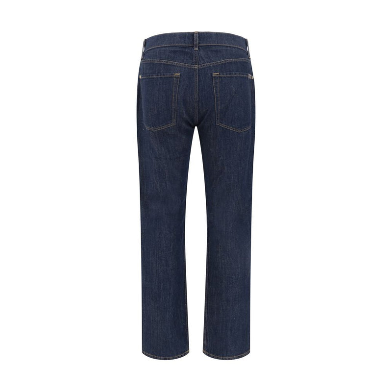 7FOR Blauwe katoenen jeans met rechte pijpen
