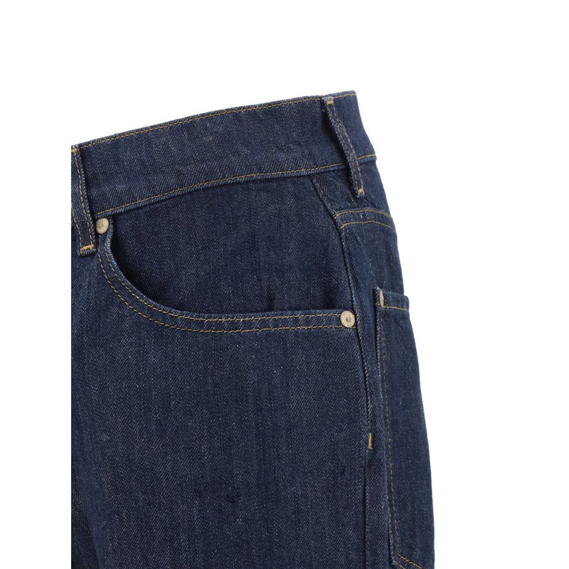 7FOR Blauwe katoenen jeans met rechte pijpen