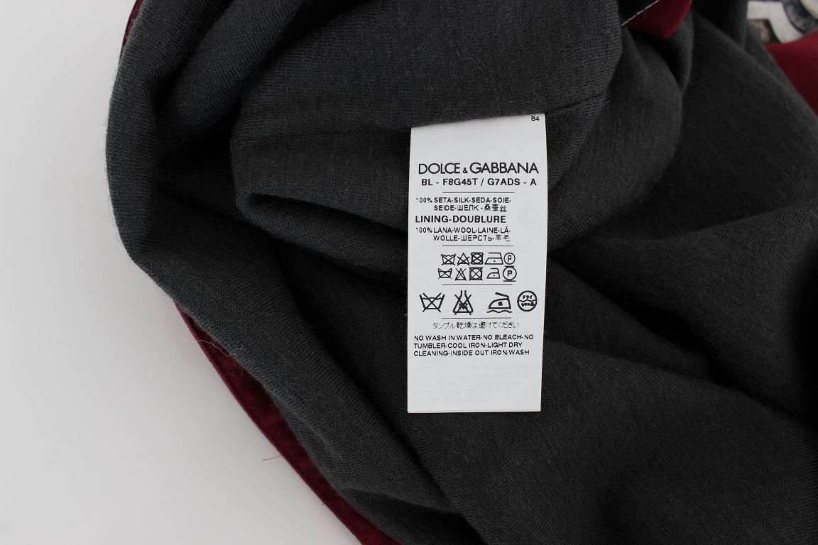 Blouse en soie à imprimé chevalier rouge de Dolce &amp; Gabbana, modèle T-shirt
