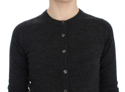 Gilet en laine grise à boutons Dolce & Gabbana