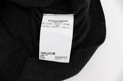 Gilet en laine grise à boutons Dolce & Gabbana