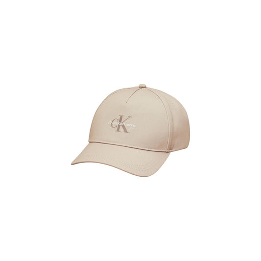 Calvin Klein Jeans Beige Gerecycled Polyester Petten Honkbalpet