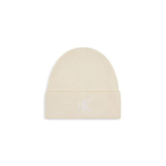 Calvin Klein crèmekleurige petten van gerecycled polyester