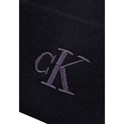 Calvin Klein Jeans Zwarte Wollen Petten Baseballpet