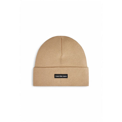 Calvin Klein Jeans Beige Gerecycled Polyester Petten Honkbalpet