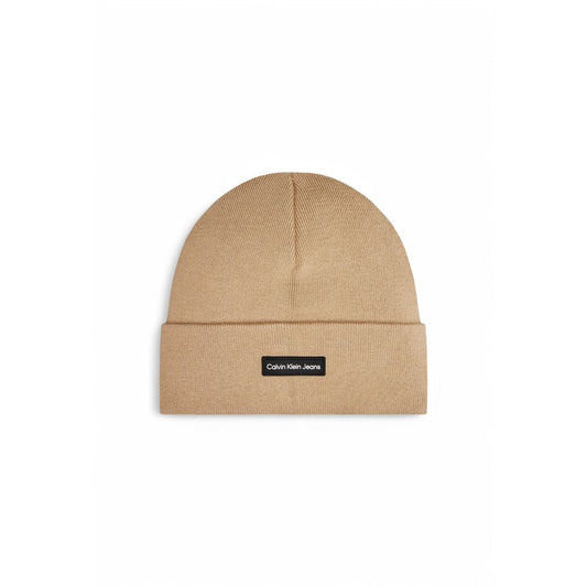 Calvin Klein Jeans Beige Gerecycled Polyester Petten Honkbalpet