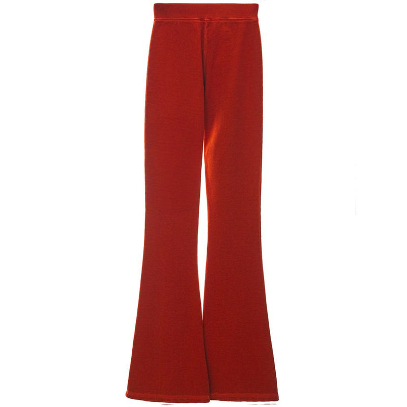 Pantalons de Sudation Évasés Taille Haute en Coton Rouge Dsquared²