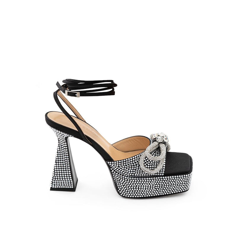 MACH & MACH Chic Black Leather Platforms