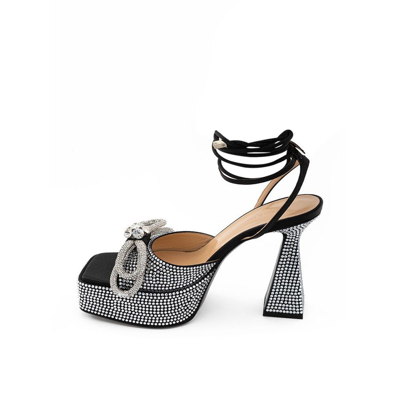 MACH & MACH Chic Black Leather Platforms