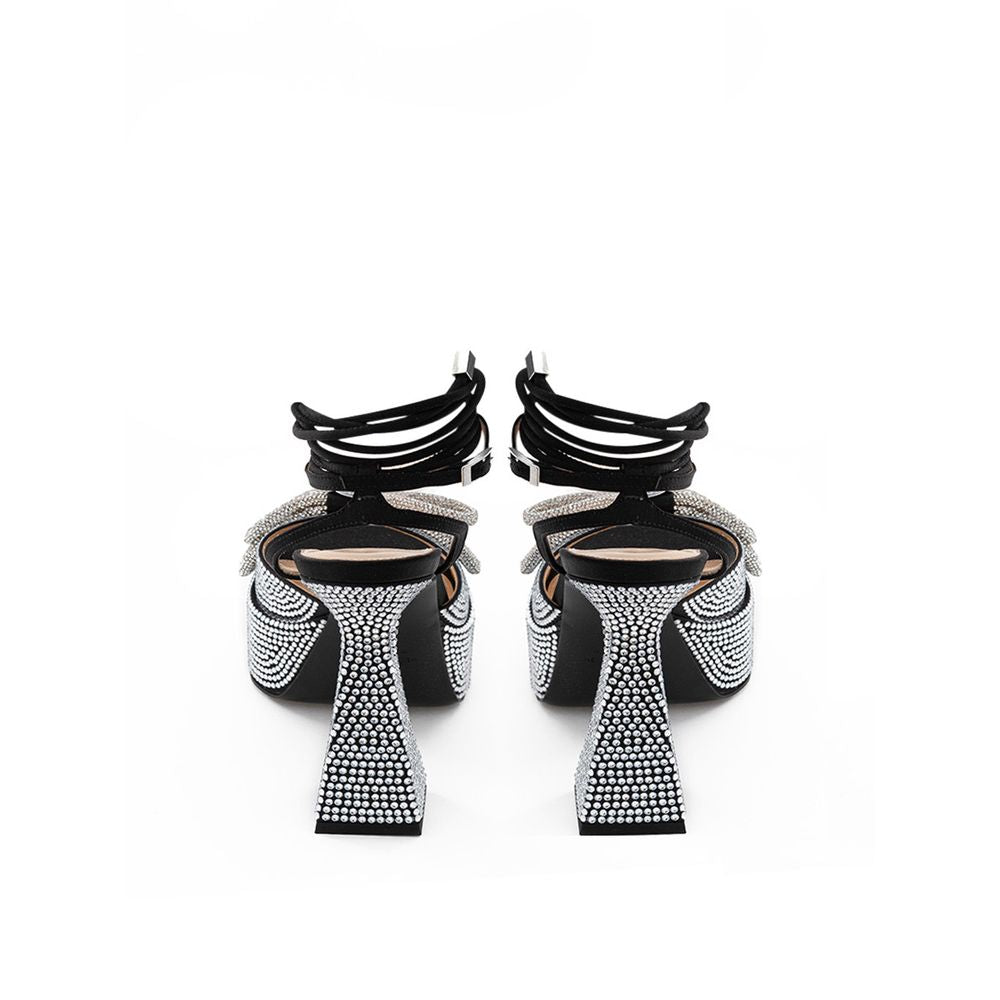 MACH & MACH Chic Black Leather Platforms