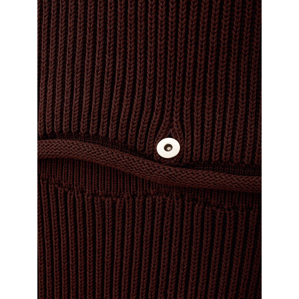Bottega Veneta Elegant Viscose Brown Dress - Timeless Luxury