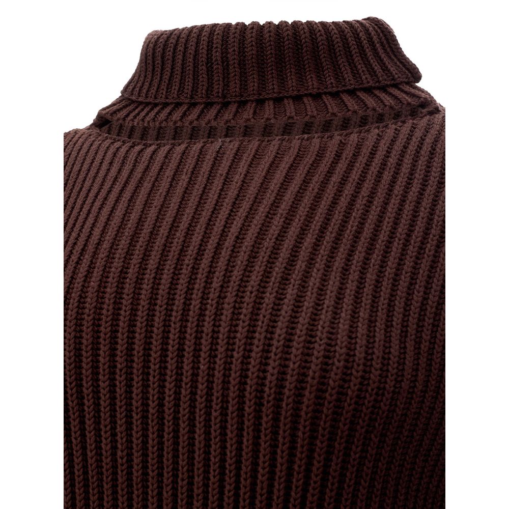 Bottega Veneta Elegant Viscose Brown Dress - Timeless Luxury