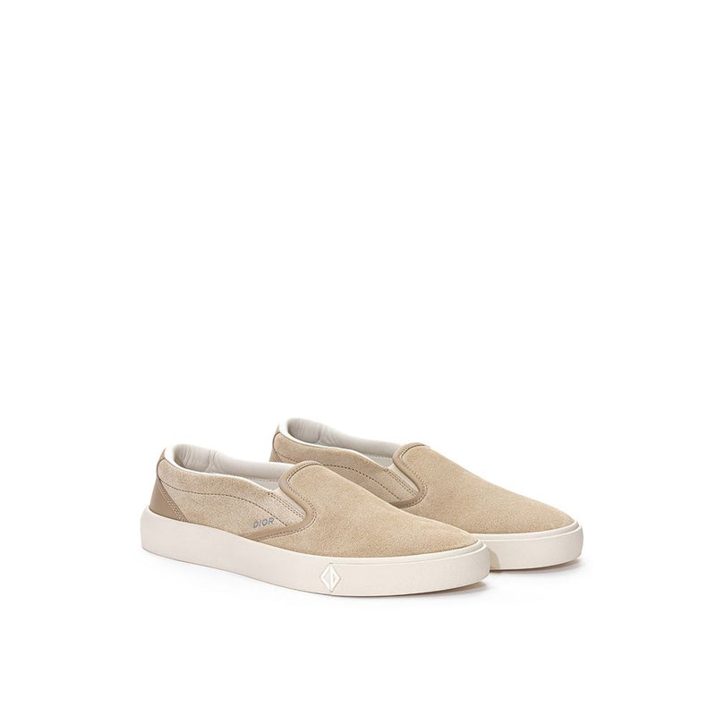Dior Beige Leather Sneaker - Luxurious Slip-On Footwear