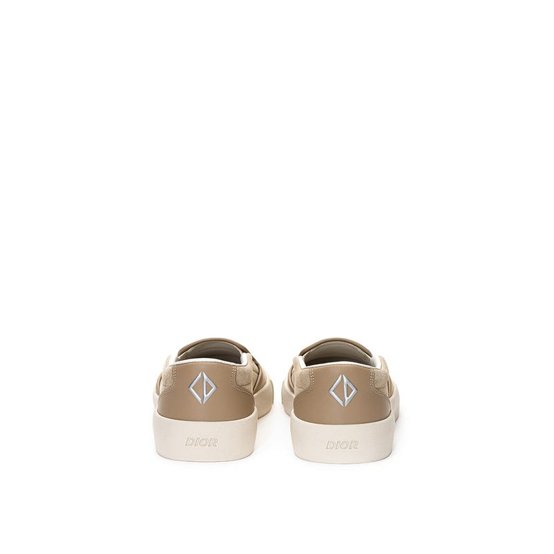 Dior Beige Leather Sneaker - Luxurious Slip-On Footwear