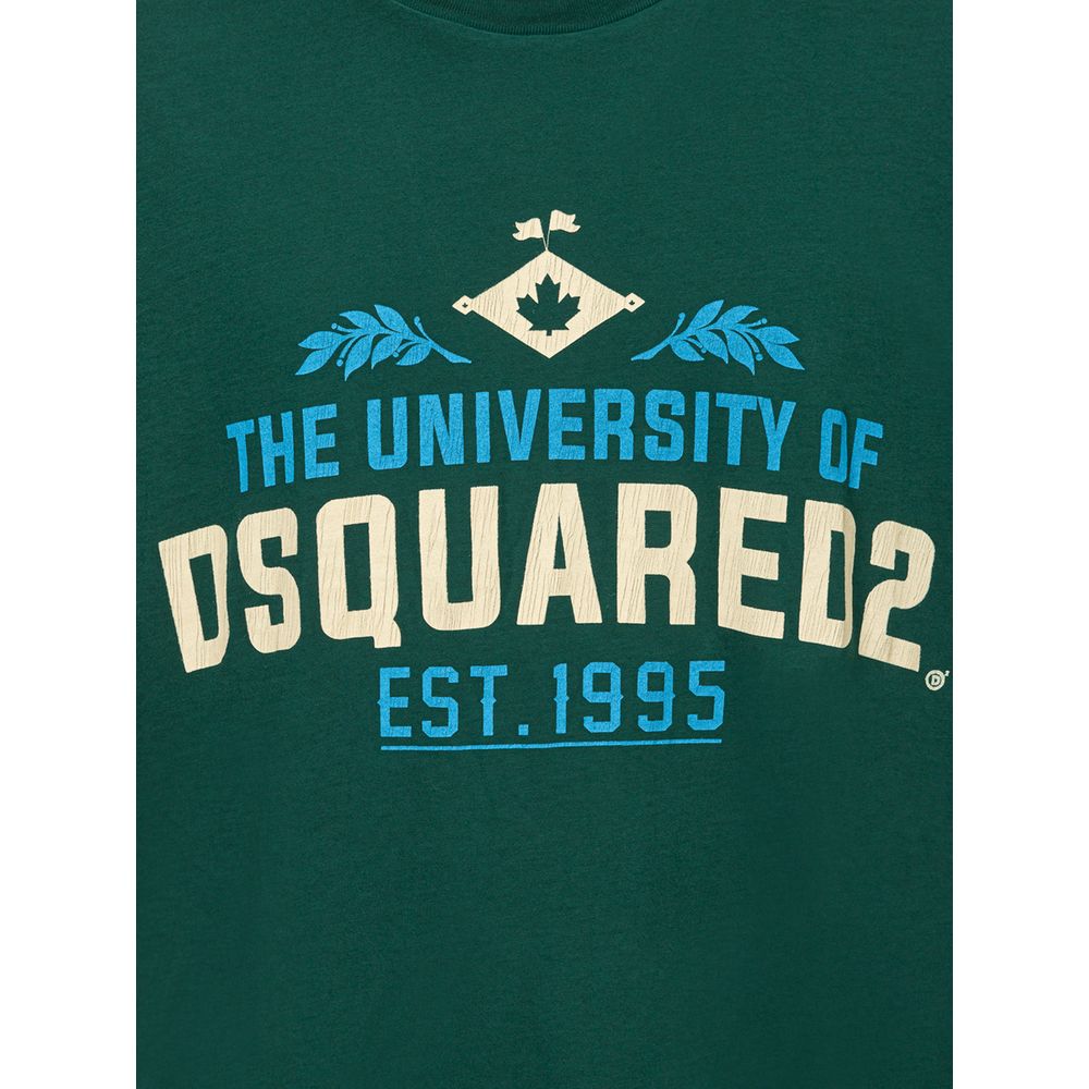 T-shirt en coton vert de Dsquared²