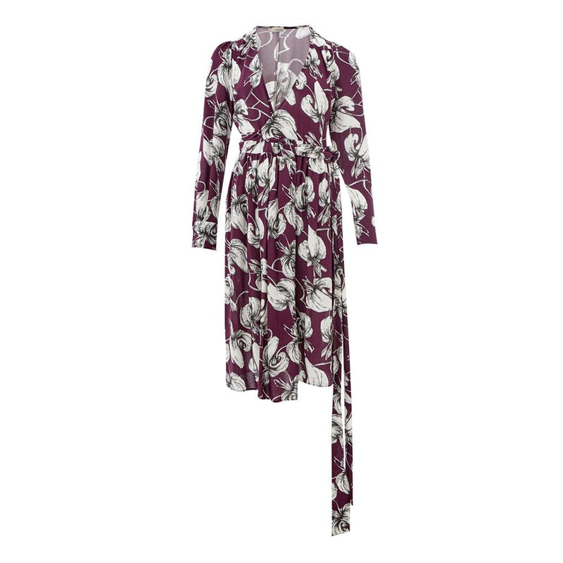 Lardini Elegant Purple Viscose Dress - Timeless Italian Style