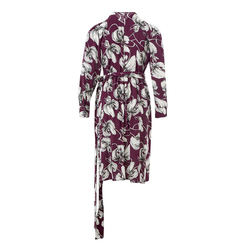Lardini Elegant Purple Viscose Dress - Timeless Italian Style