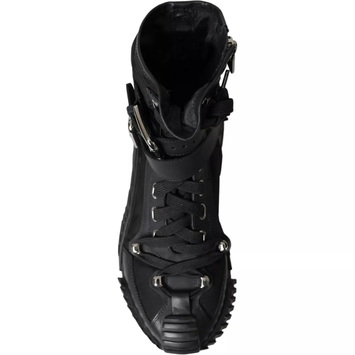 Dolce & Gabbana NS1 Black Nylon High Top Sneakers