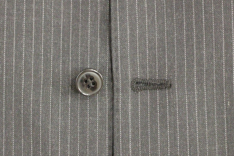 Gilet en laine rayé gris à simple boutonnage de Dolce &amp; Gabbana