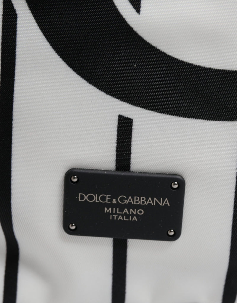 Sac à dos Dolce & Gabbana pour homme, imprimé Vulcano Royal King, noir et blanc