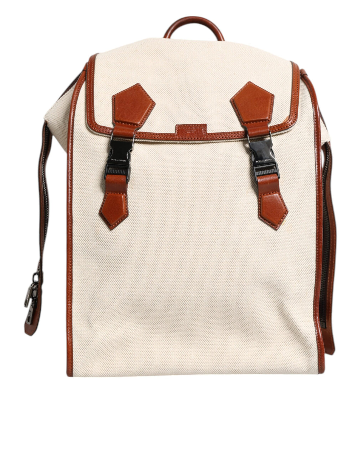 Sac à dos de voyage Dolce & Gabbana en toile beige et marron pour homme