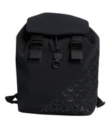 Sac à dos d'école Dolce & Gabbana en néoprène noir et nylon avec logo DG