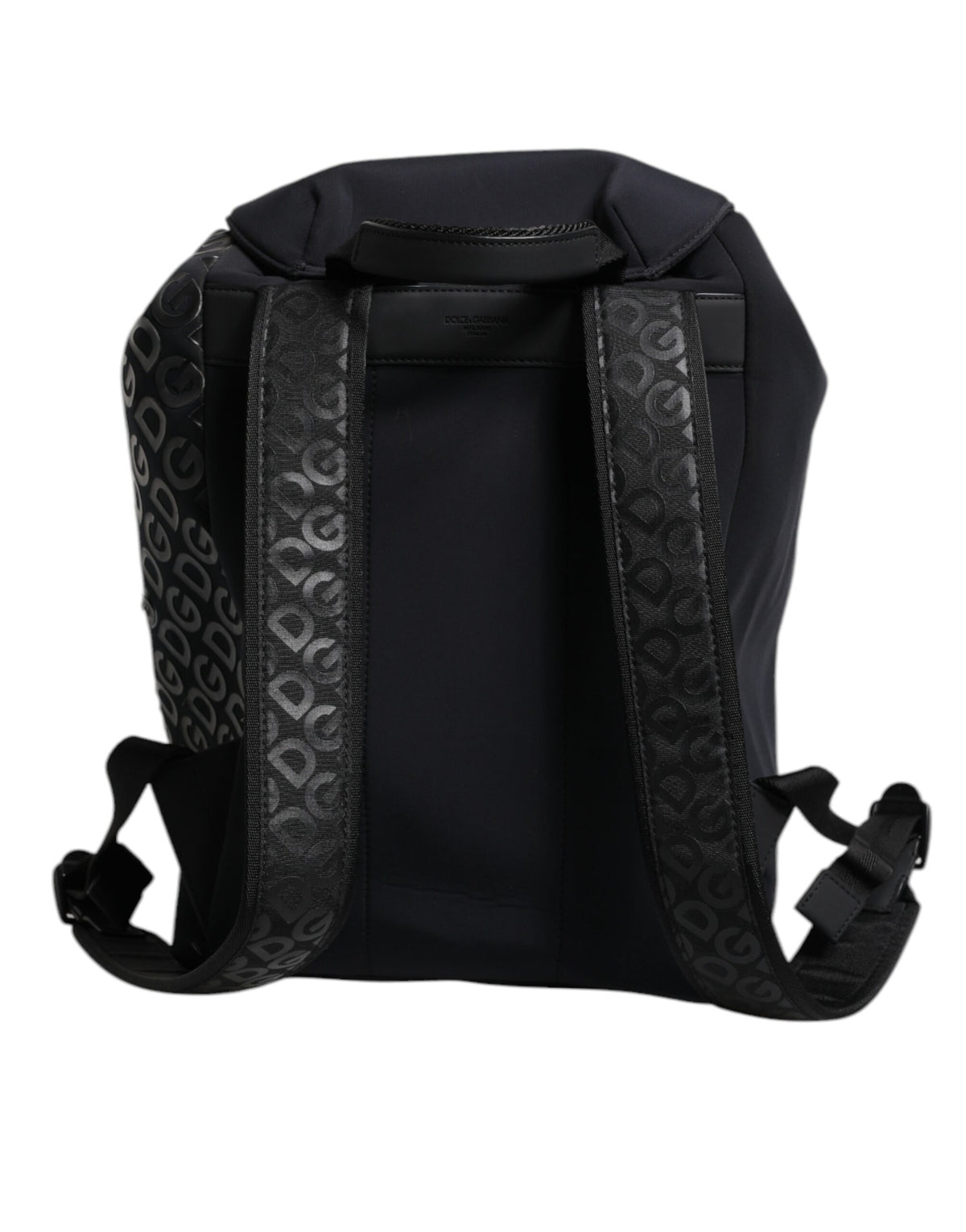 Sac à dos d'école Dolce & Gabbana en néoprène noir et nylon avec logo DG