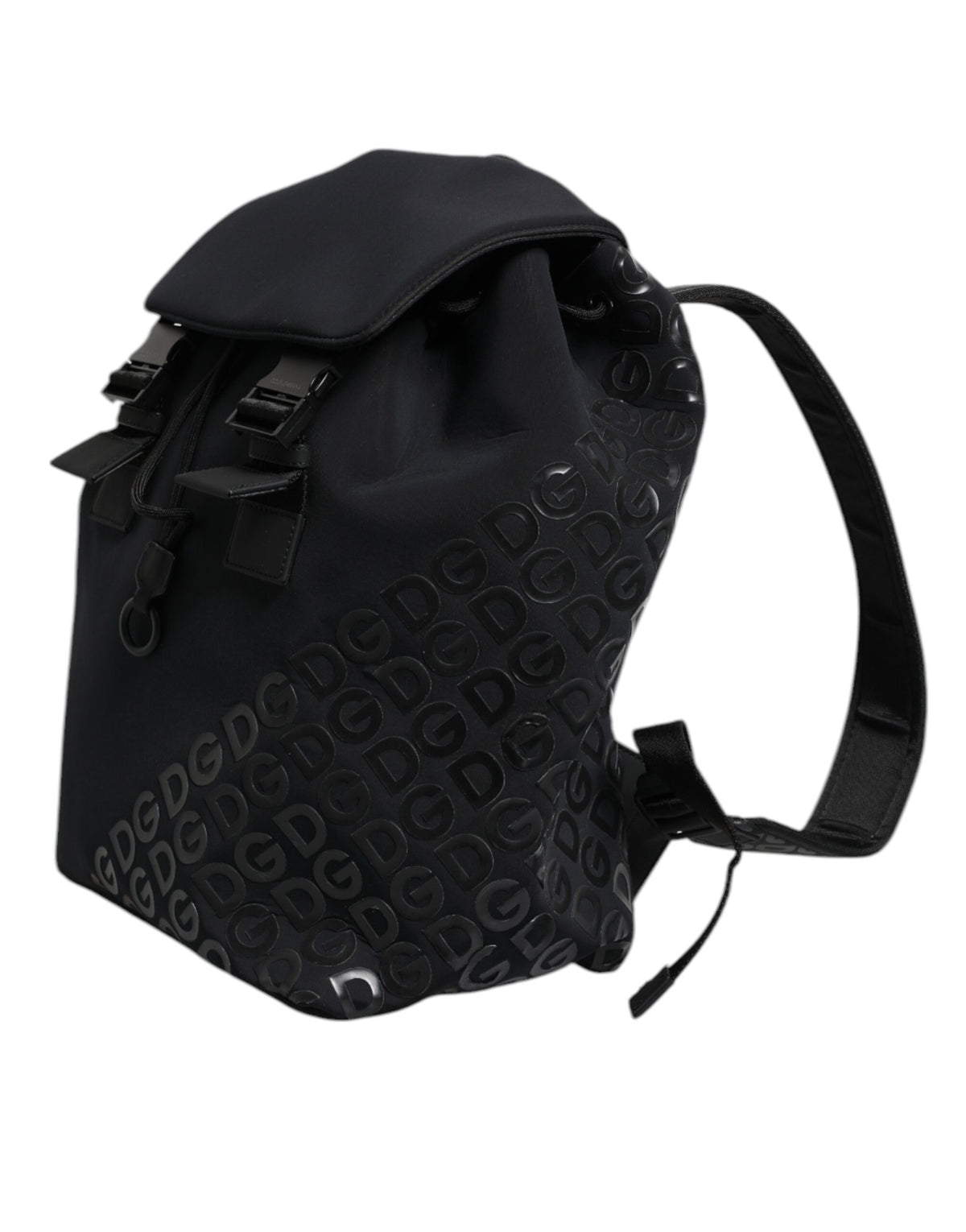 Sac à dos d'école Dolce & Gabbana en néoprène noir et nylon avec logo DG