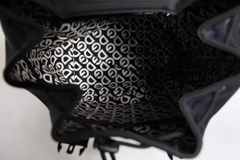 Sac à dos d'école Dolce & Gabbana en néoprène noir et nylon avec logo DG