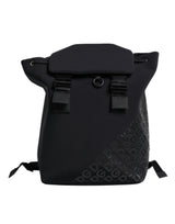 Sac à dos d'école Dolce & Gabbana en néoprène noir et nylon avec logo DG