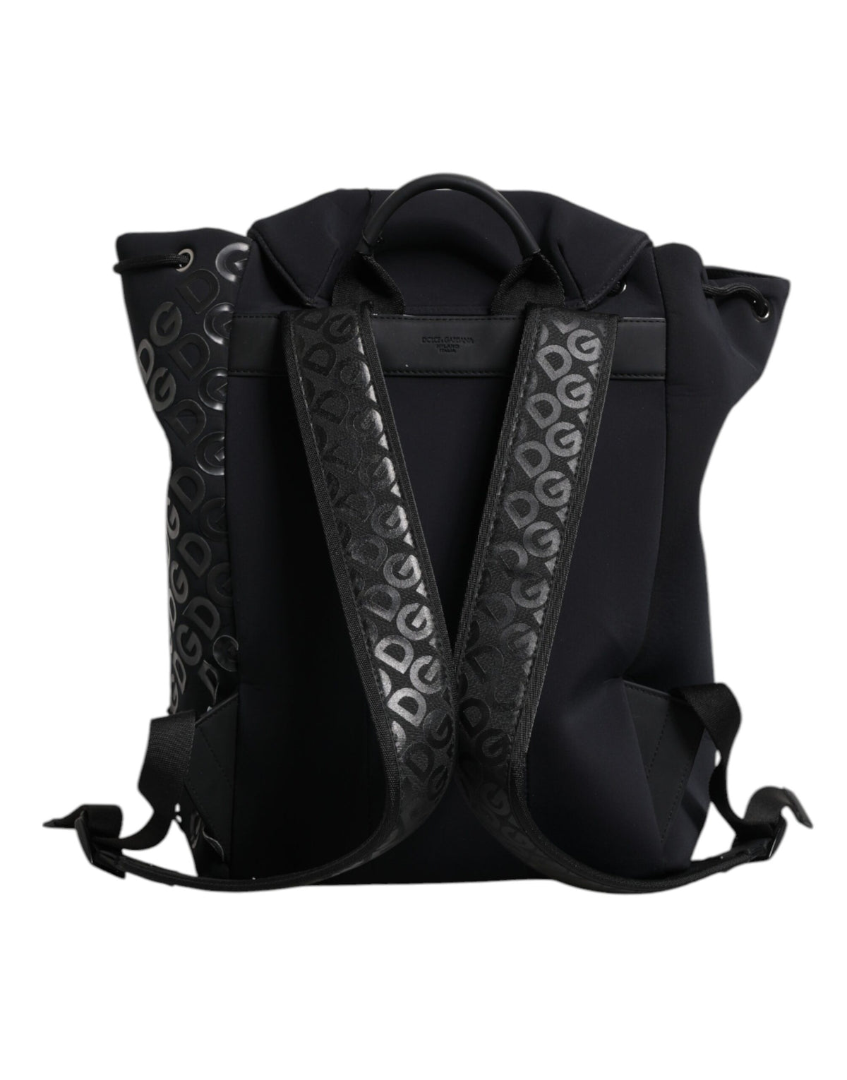 Sac à dos d'école Dolce & Gabbana en néoprène noir et nylon avec logo DG