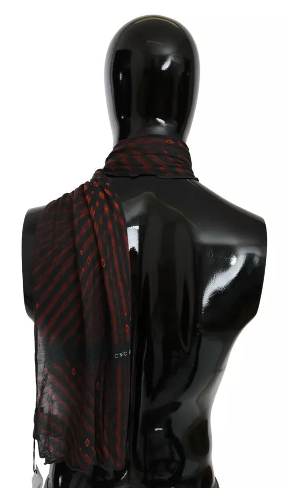Kostuum Nationaal Zwart Rood Viscose Foulard Merk Sjaal