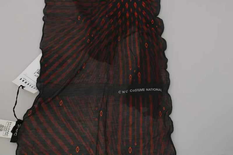 Kostuum Nationaal Zwart Rood Viscose Foulard Merk Sjaal