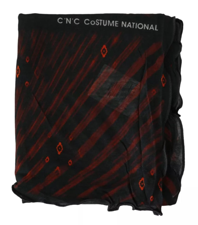 Kostuum Nationaal Zwart Rood Viscose Foulard Merk Sjaal