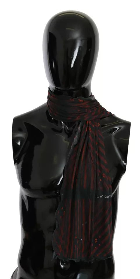 Kostuum Nationaal Zwart Rood Viscose Foulard Merk Sjaal
