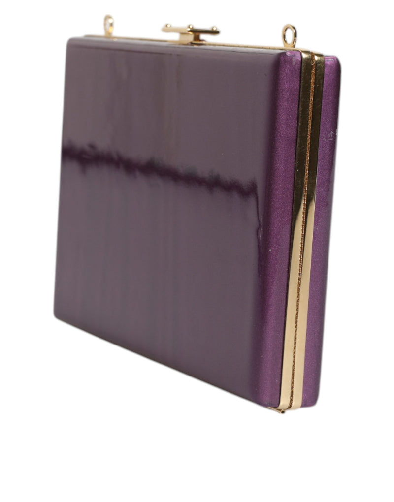 Sac Clutch Dolce & Gabbana en Cuir Violet