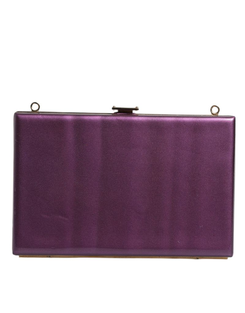 Sac Clutch Dolce & Gabbana en Cuir Violet