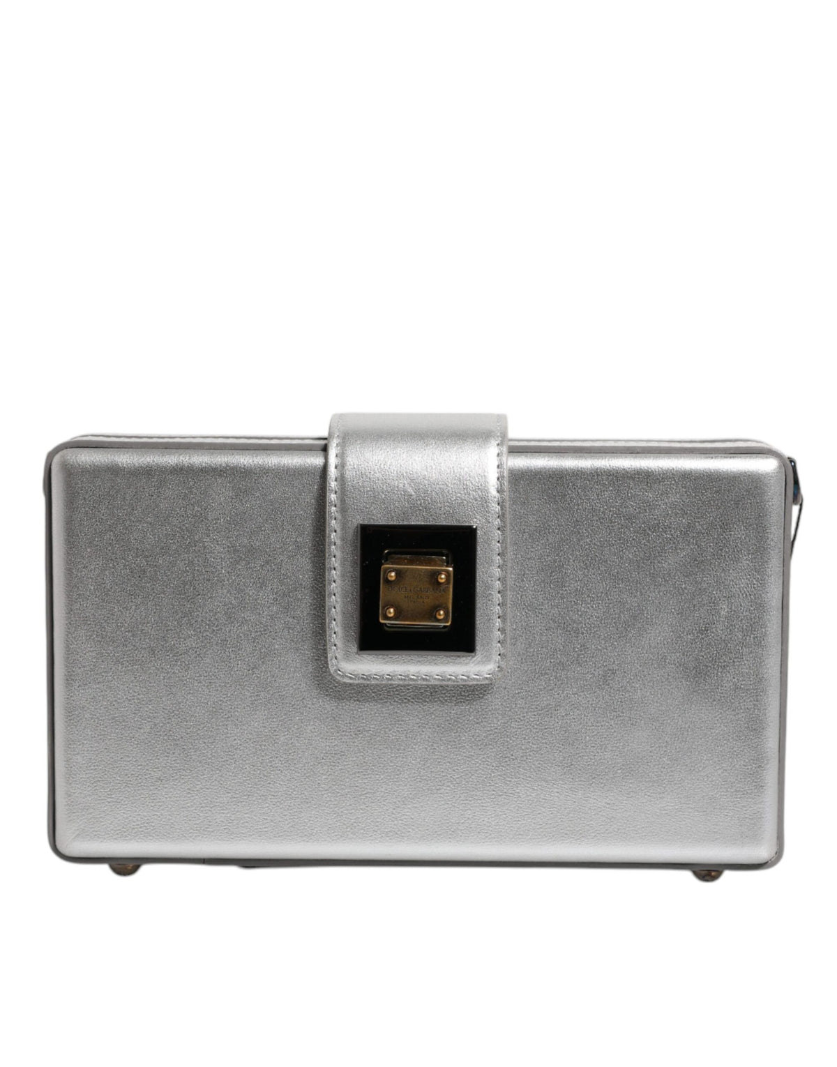 Dolce & Gabbana Metallic Silver DG BOX Shoulder Strap Bag