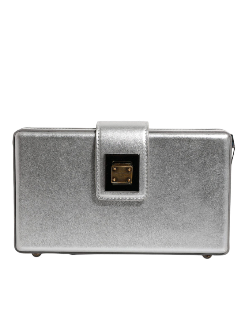 Dolce & Gabbana Metallic Silver DG BOX Shoulder Strap Bag