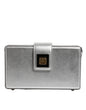 Dolce & Gabbana Metallic Silver DG BOX Leather Shoulder Strap Bag