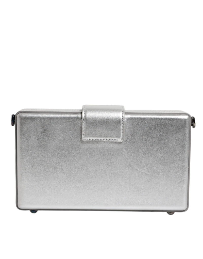 Dolce & Gabbana Metallic Silver DG BOX Shoulder Strap Bag